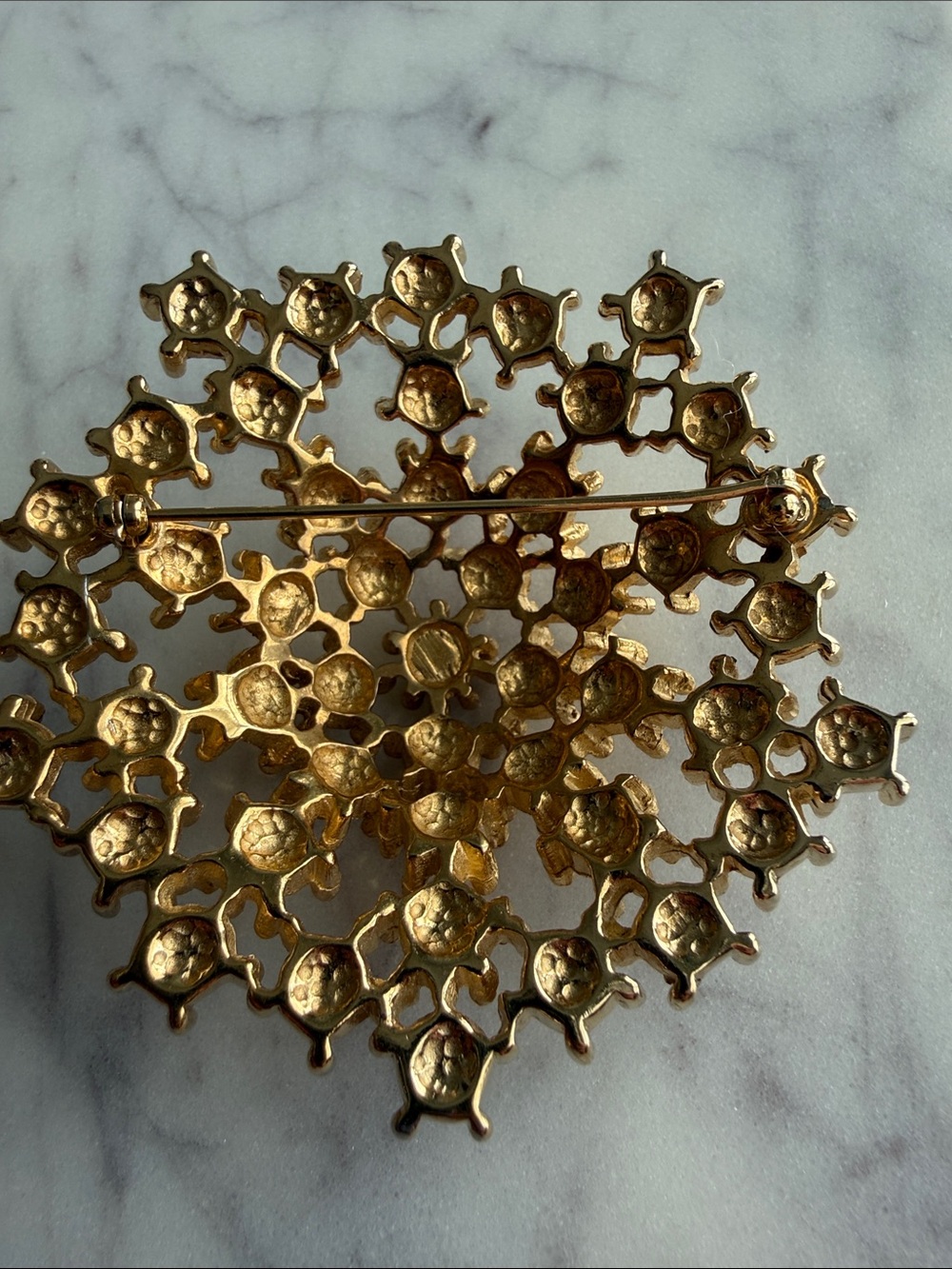 Offer! Vintage atomic era MCM Castlecliff gold anemone brooch bracelet earrings - Picture 8 of 10